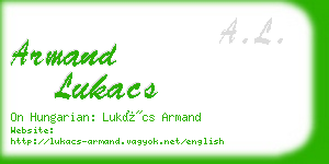 armand lukacs business card